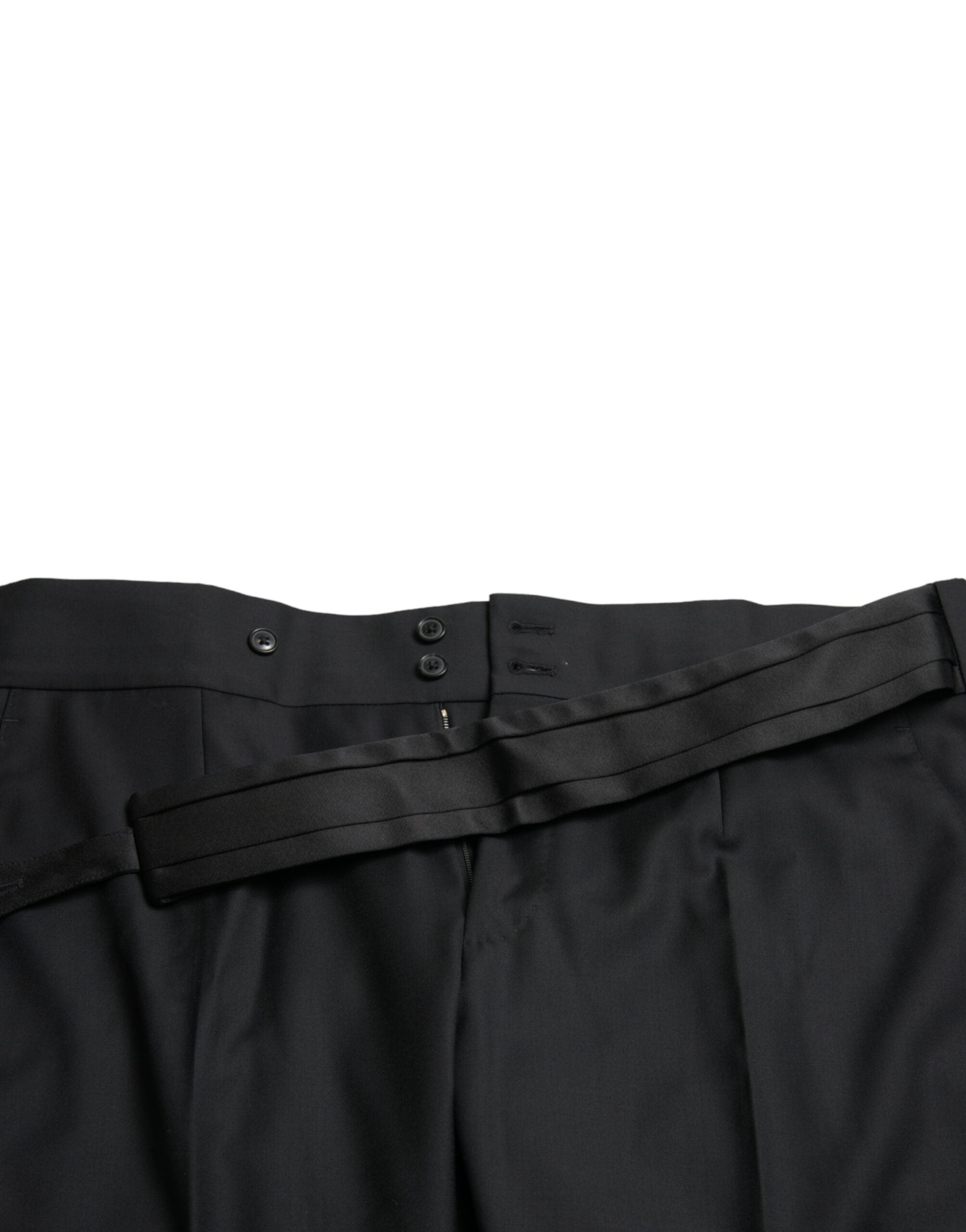 Dolce & Gabbana Black Wool Slim Fit Formal Trouser Dress Pants -   -  Dolce & Gabbana.
