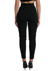 Dolce & Gabbana Black Wool Stretch High Waist Skinny Pants -   -  Dolce & Gabbana.