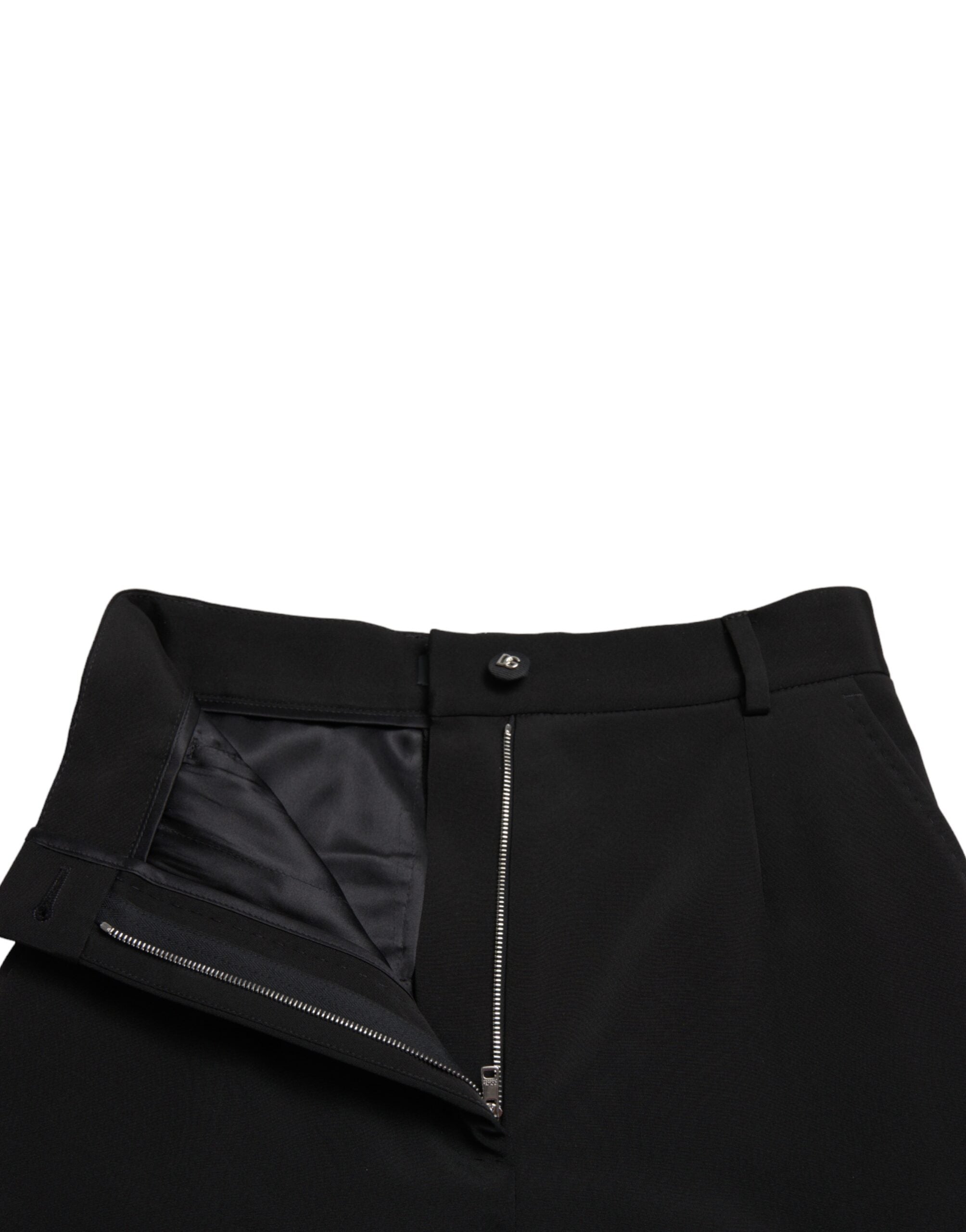 Dolce & Gabbana Black Wool Stretch High Waist Skinny Pants -   -  Dolce & Gabbana.