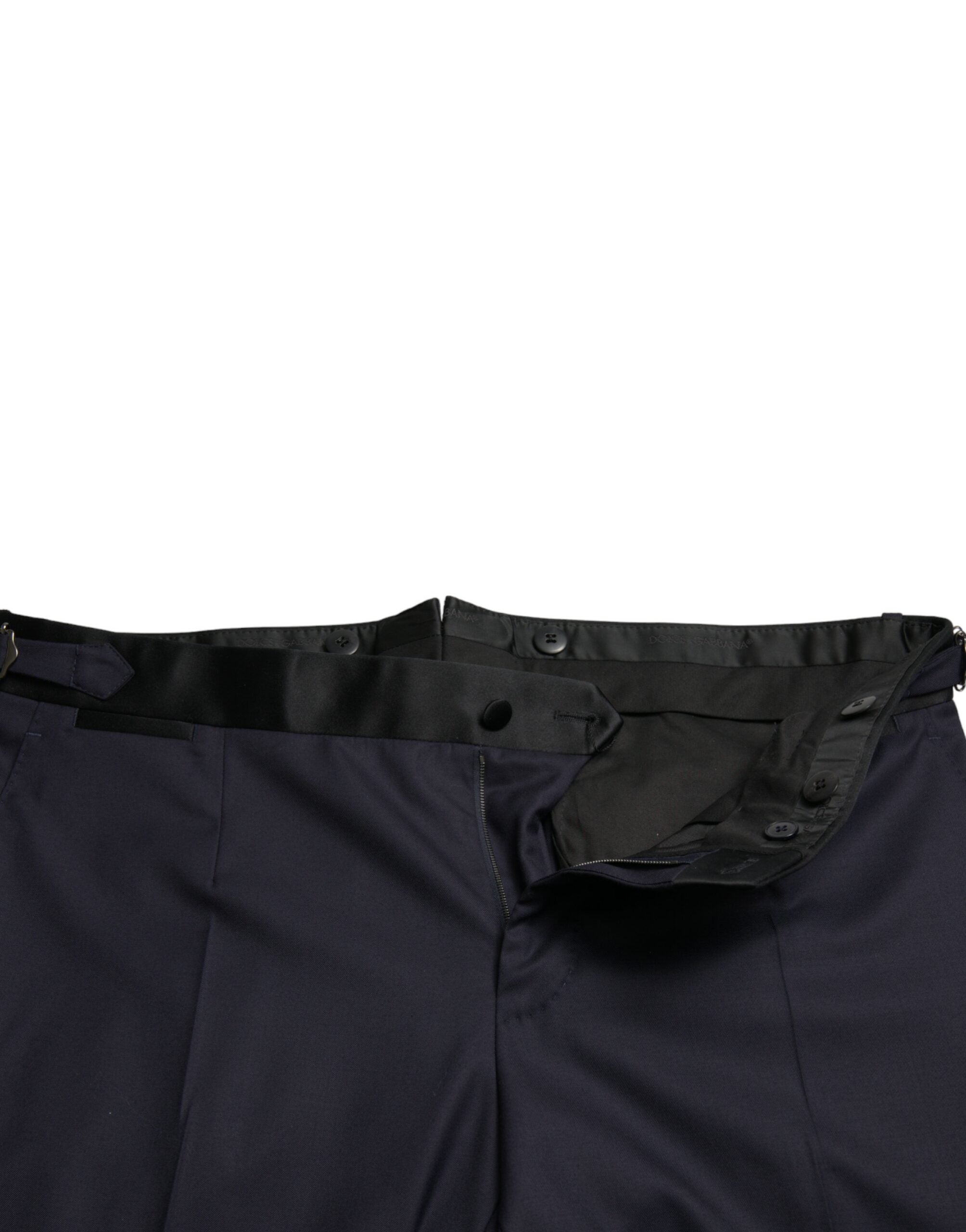 Dolce & Gabbana Blue Wool Cropped Tapered Pants -   -  Dolce & Gabbana.