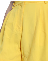Dolce & Gabbana Yellow Viscose High Waist Bermuda Shorts -   -  Dolce & Gabbana.