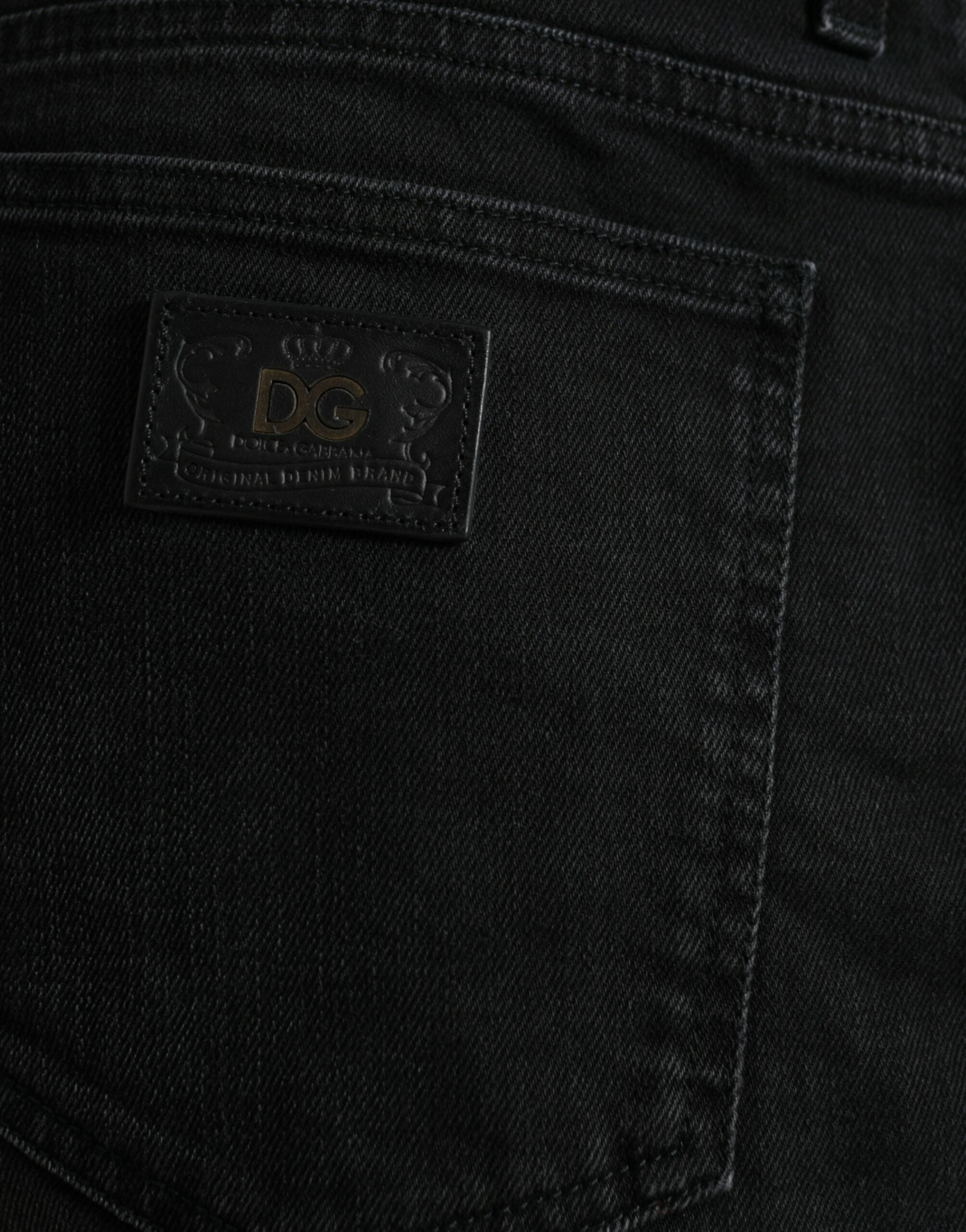 Dolce & Gabbana Black Cotton Stretch Bermuda Denim Shorts -   -  Dolce & Gabbana.