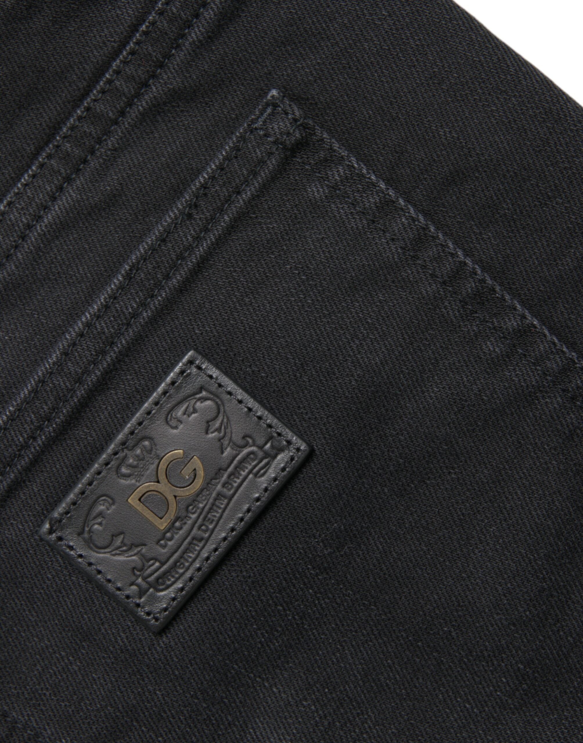 Dolce & Gabbana Black Cotton Stretch Bermuda Denim Shorts -   -  Dolce & Gabbana.