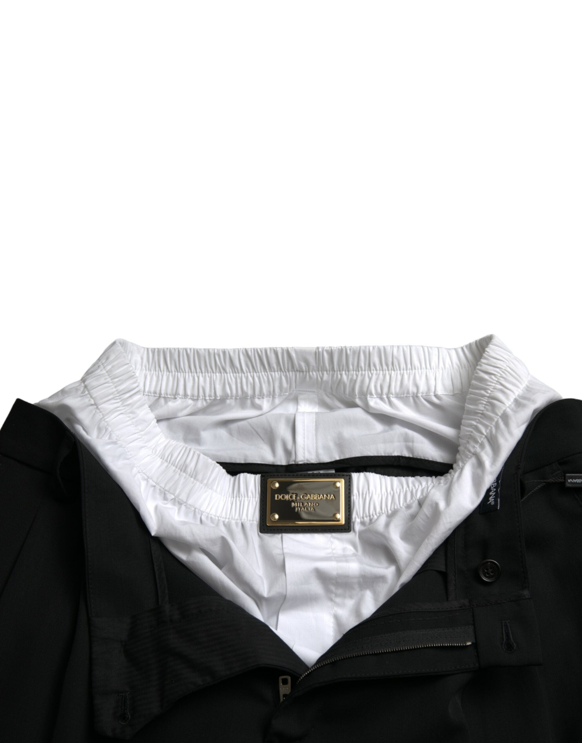 Dolce & Gabbana Black Wool Formal Straight Fit Dress Pants -   -  Dolce & Gabbana.