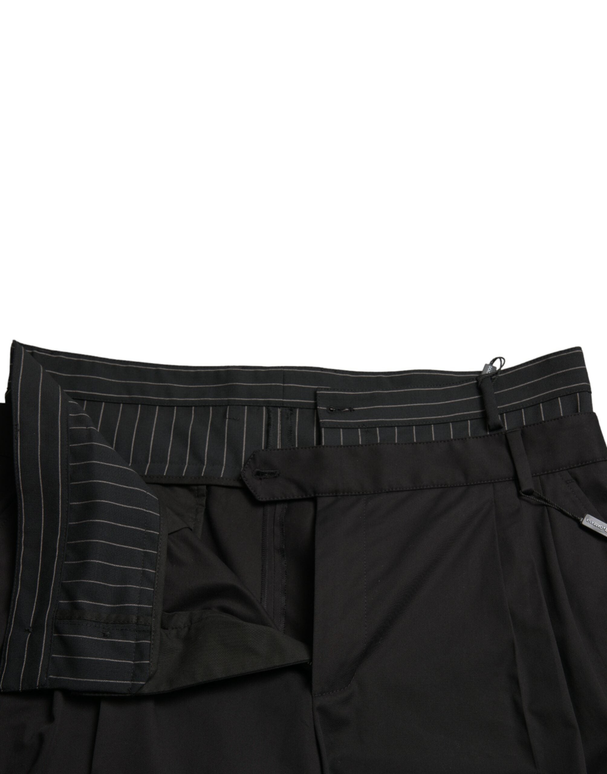 Dolce & Gabbana Black Cotton Stretch Cargo Bermuda Shorts -   -  Dolce & Gabbana.