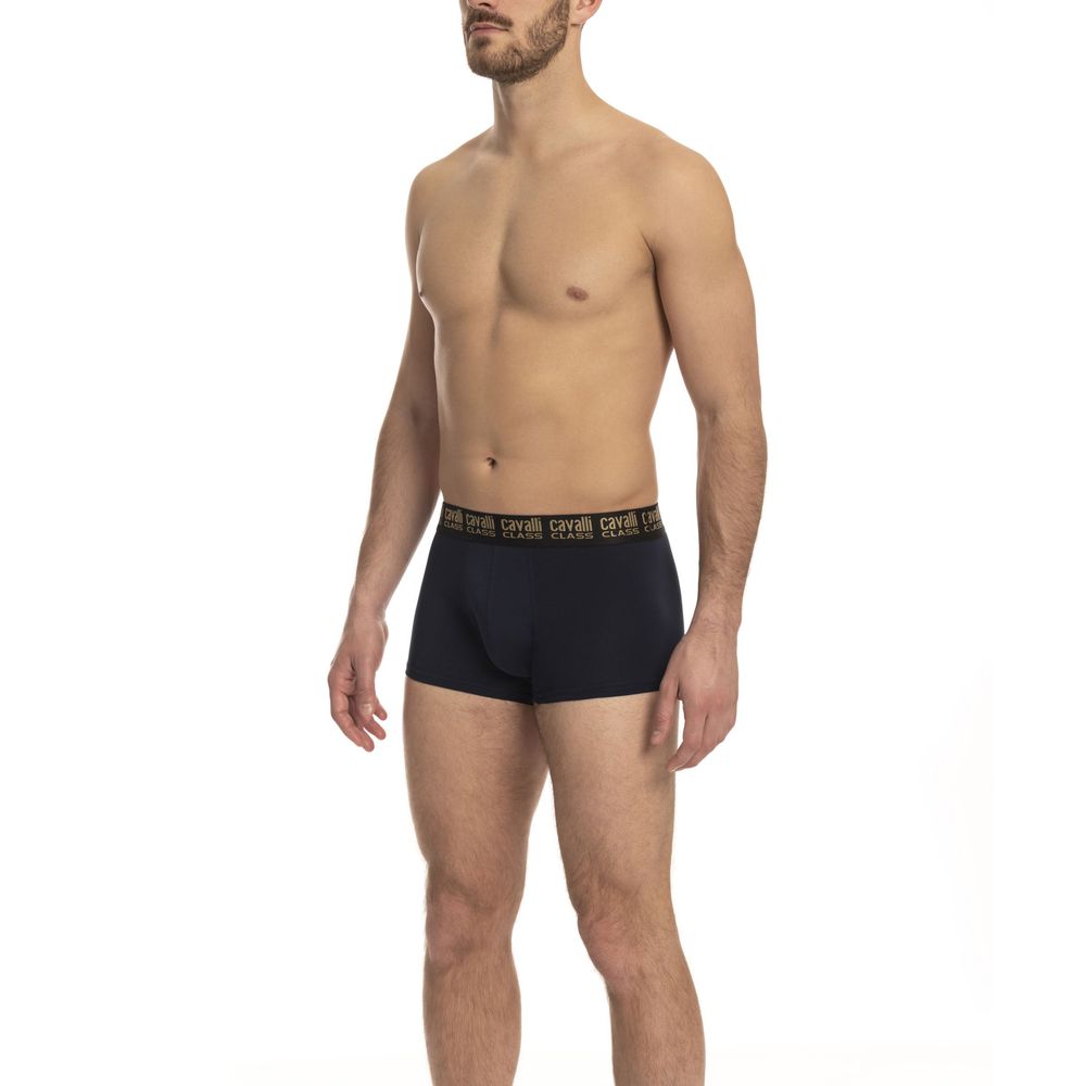 Cavalli Class Blue Cotton Men's Trunk -   -  Cavalli Class.