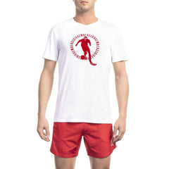 Bikkembergs White Cotton Men T-Shirt -   -  Bikkembergs.