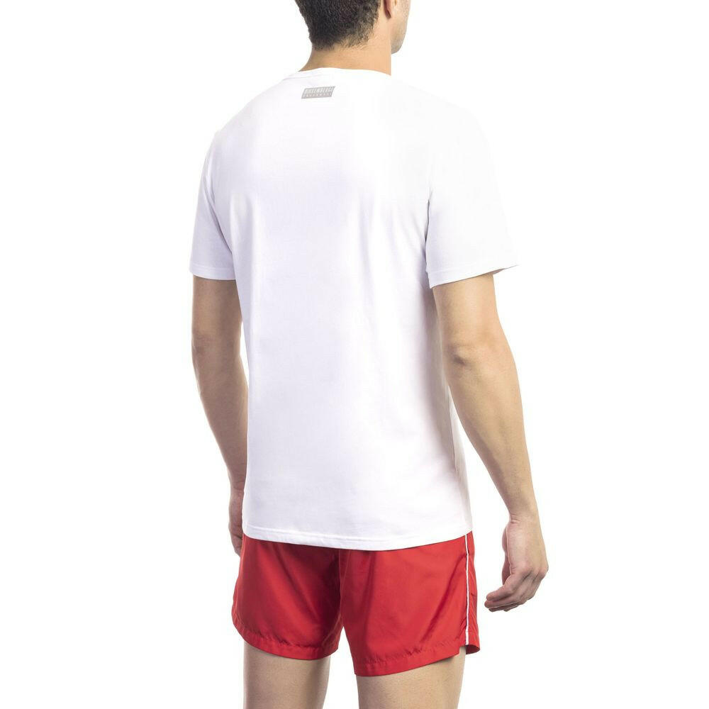 Bikkembergs White Cotton Men T-Shirt -   -  Bikkembergs.