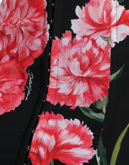 Dolce & Gabbana Black Carnation Pencil Cut Knee Length Skirt -   -  Dolce & Gabbana.