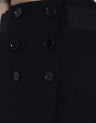 Dolce & Gabbana Black Wool Button High Waist Aline Mini Skirt -   -  Dolce & Gabbana.