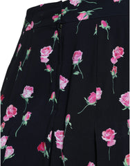 Dolce & Gabbana Black Rose High Waist A-line Knee Length Skirt -   -  Dolce & Gabbana.