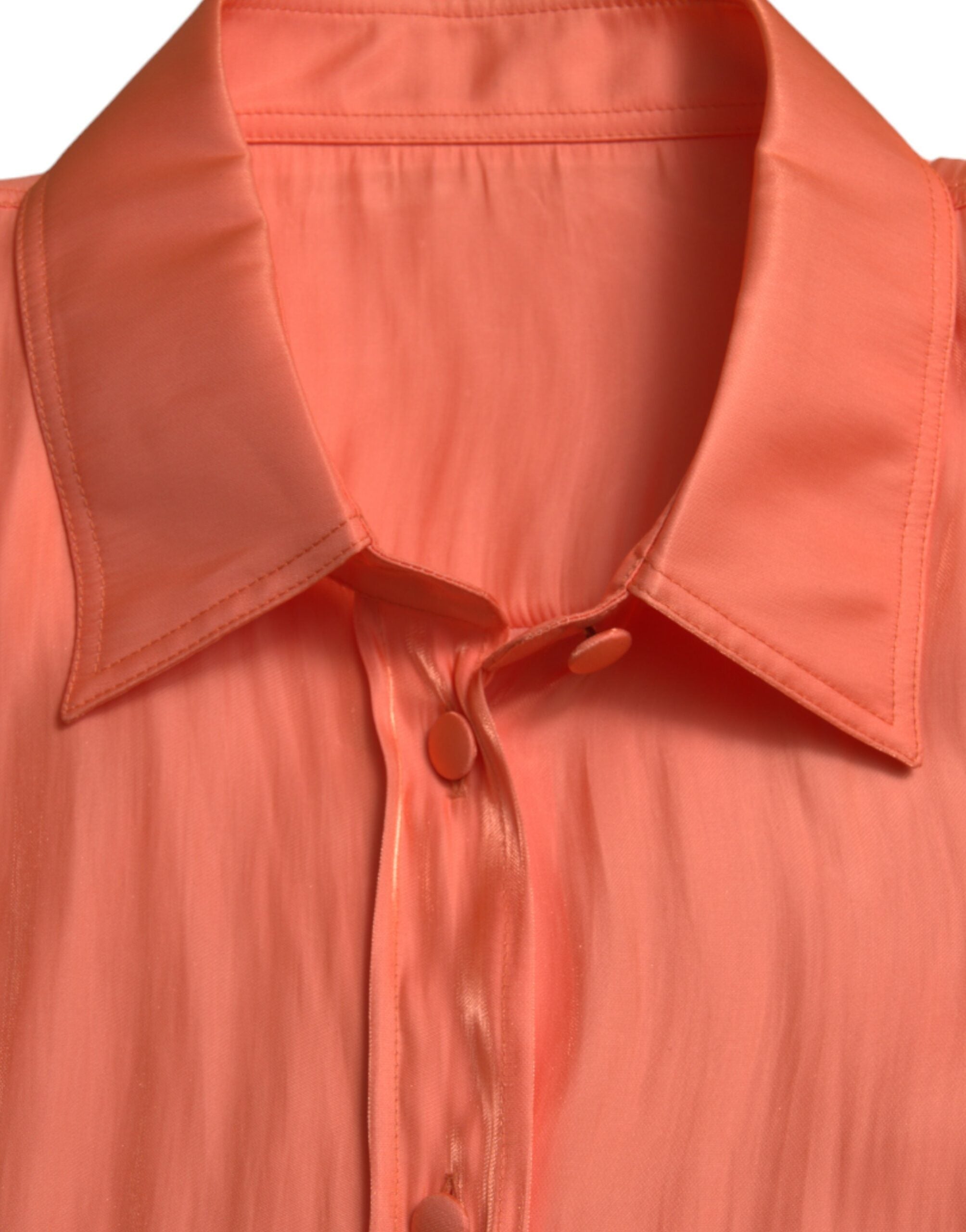 Dolce & Gabbana Peach Long Sleeve Button Down Blouse Top -   -  Dolce & Gabbana.
