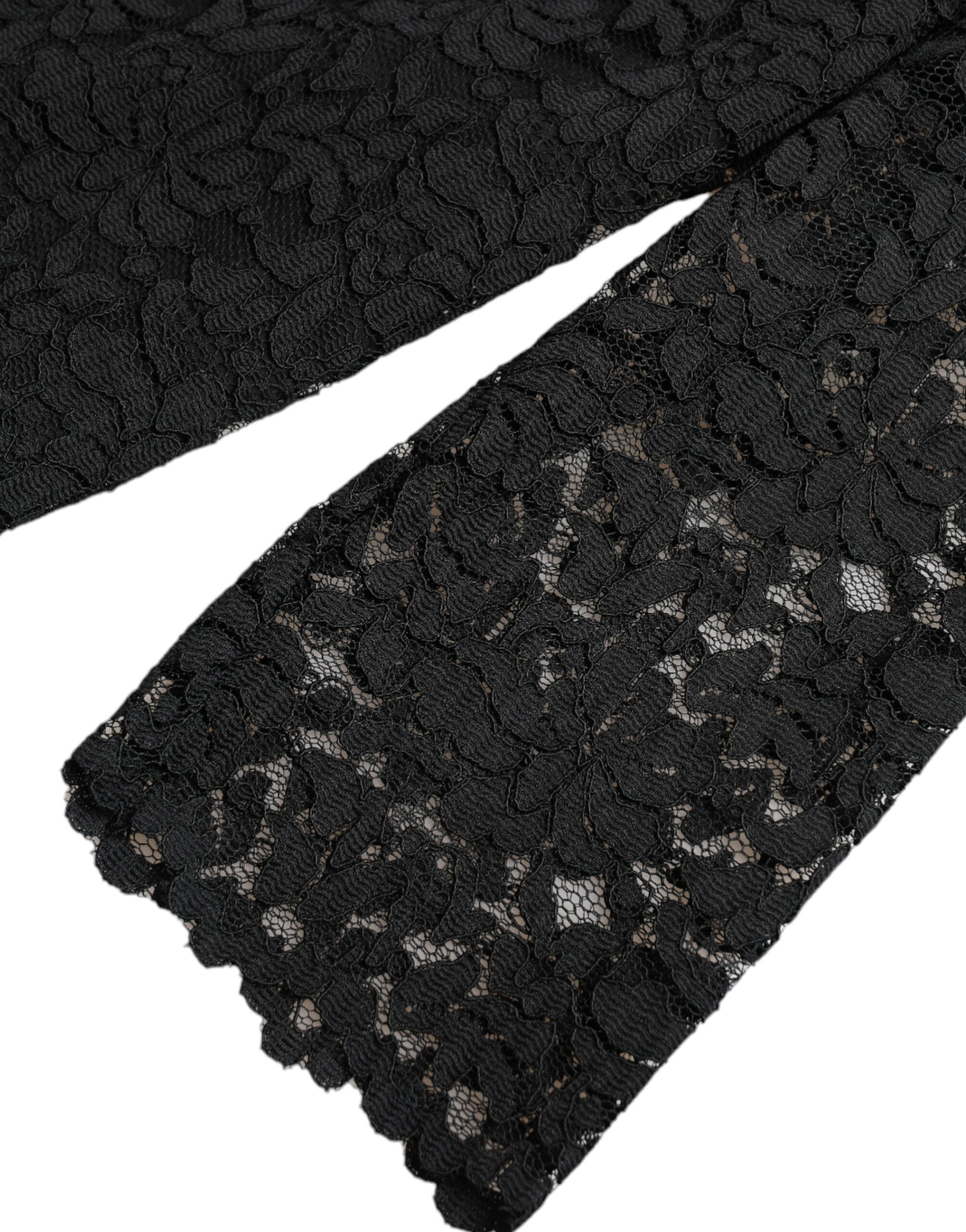 Dolce & Gabbana Black STAFF Blouse Floral Lace Nylon Top -   -  Dolce & Gabbana.