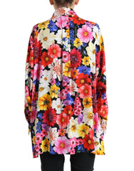 Dolce & Gabbana Multicolor Floral Ascot Collared Blouse Top -   -  Dolce & Gabbana.