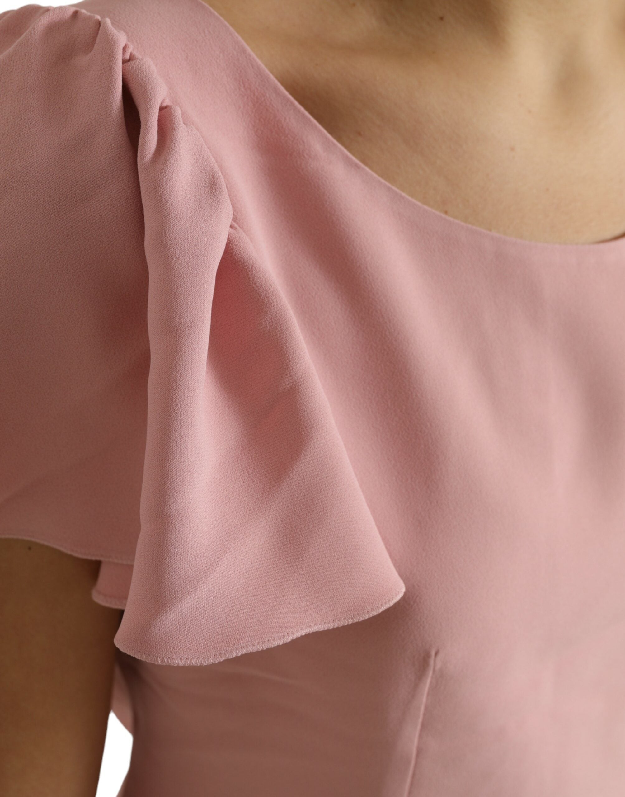 Dolce & Gabbana Pink Short Sleeves Round Neck Blouse Top -   -  Dolce & Gabbana.