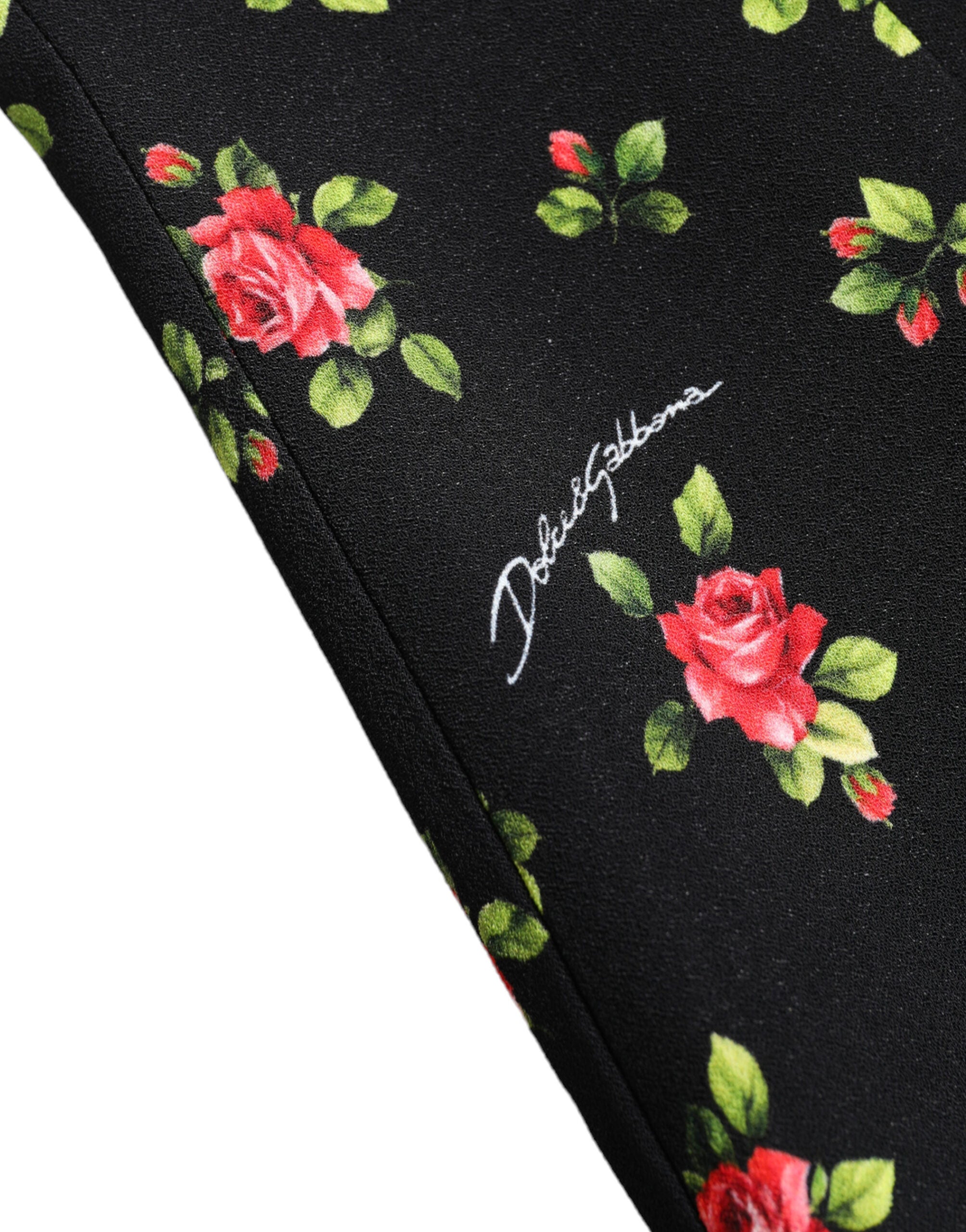 Dolce & Gabbana Black Rose Print Turtle Neck Blouse Top -   -  Dolce & Gabbana.