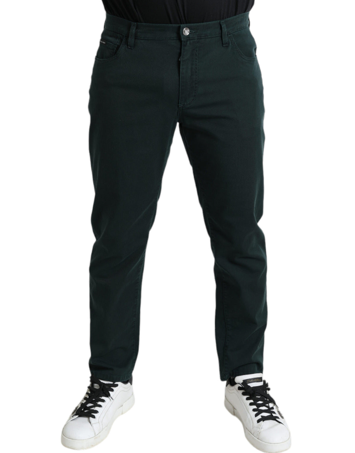 Dolce & Gabbana Green Cotton Stretch Skinny Men Denim Jeans -   -  Dolce & Gabbana.