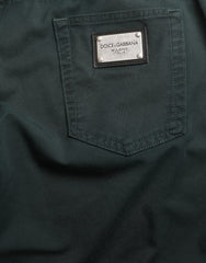 Dolce & Gabbana Green Cotton Stretch Skinny Men Denim Jeans -   -  Dolce & Gabbana.