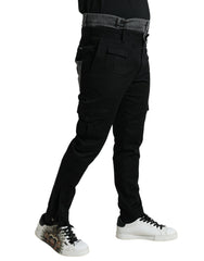Dolce & Gabbana Black Gray Slim Cotton Denim Jeans Pants -   -  Dolce & Gabbana.