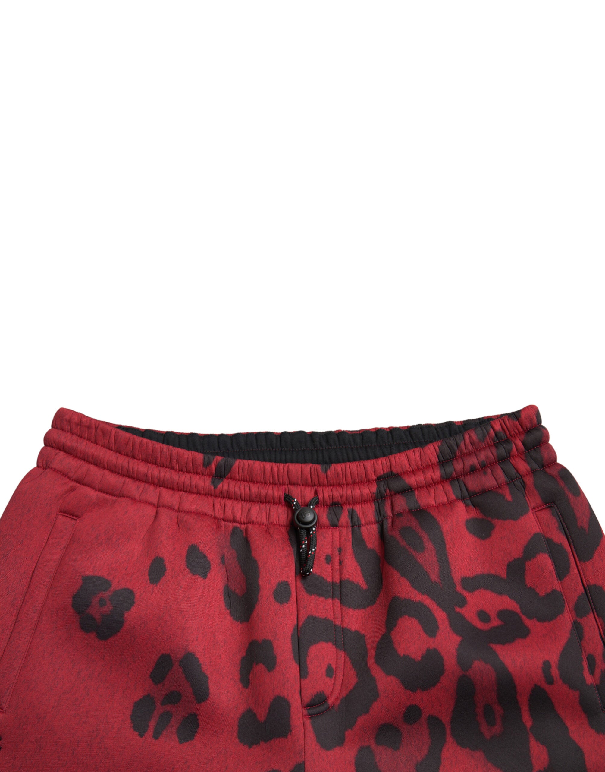 Dolce & Gabbana Red Black Leopard Stretch Jogger Pants -   -  Dolce & Gabbana.