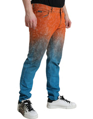 Dolce & Gabbana Multicolor Ombre Cotton Slim Fit Denim Jeans -   -  Dolce & Gabbana.
