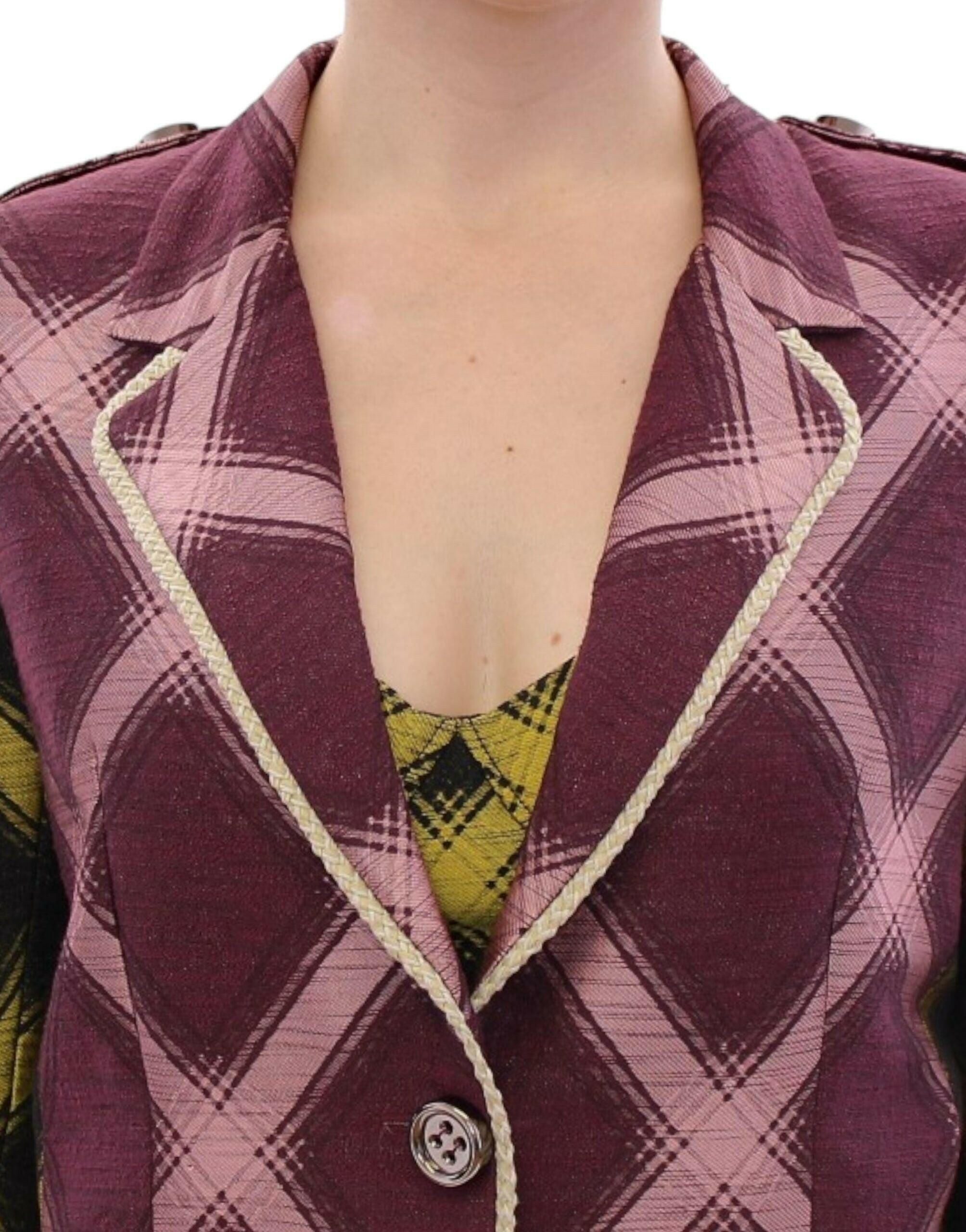 House of Holland Purple checkered blazer jacket -   -  House of Holland.