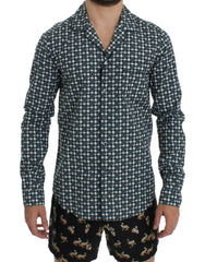 Dolce & Gabbana Green Hat Print Cotton Pajama Shirt Sleepwear -   -  Dolce & Gabbana.