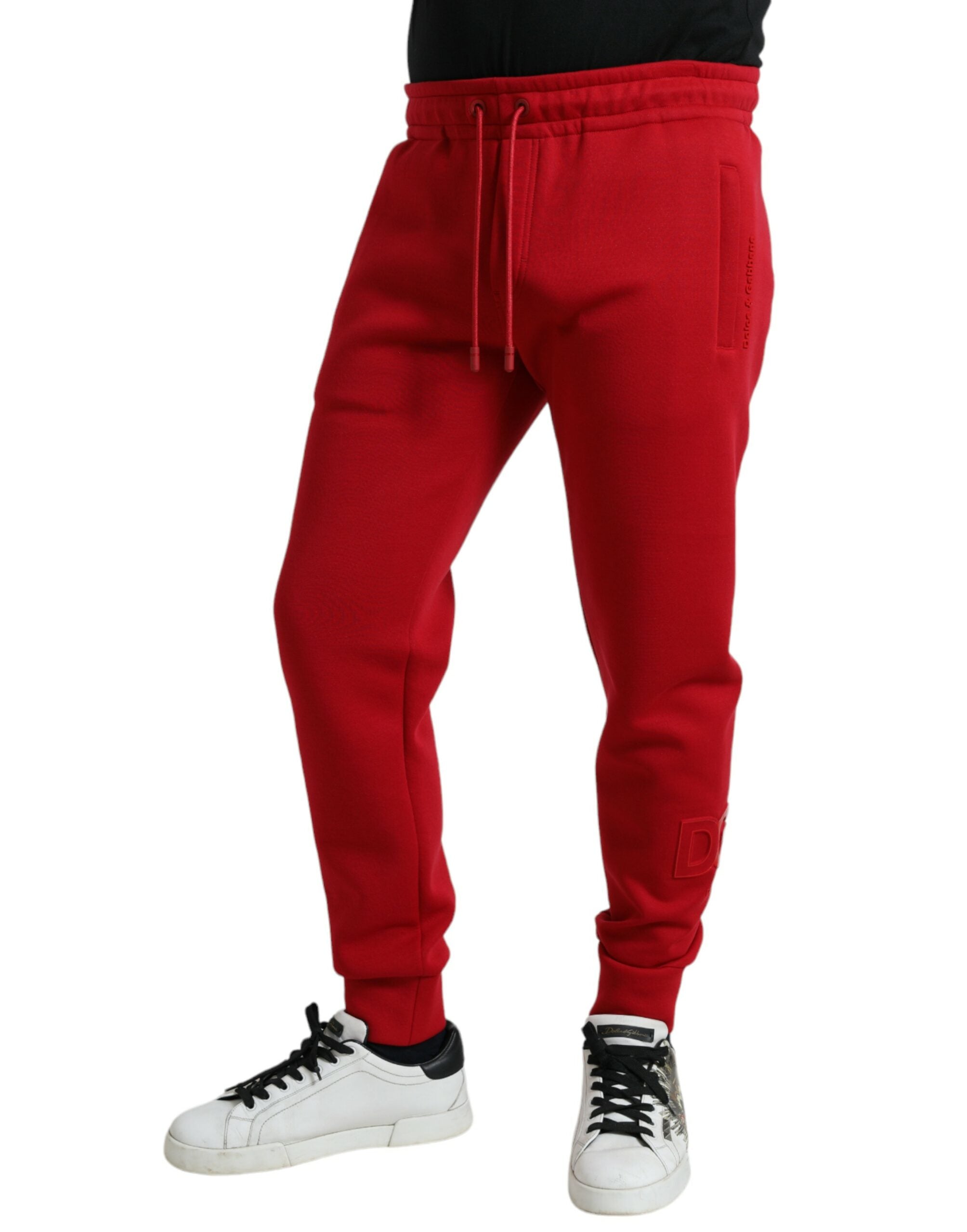 Dolce & Gabbana Red Cotton Blend Skinny Jogger Pants -   -  Dolce & Gabbana.