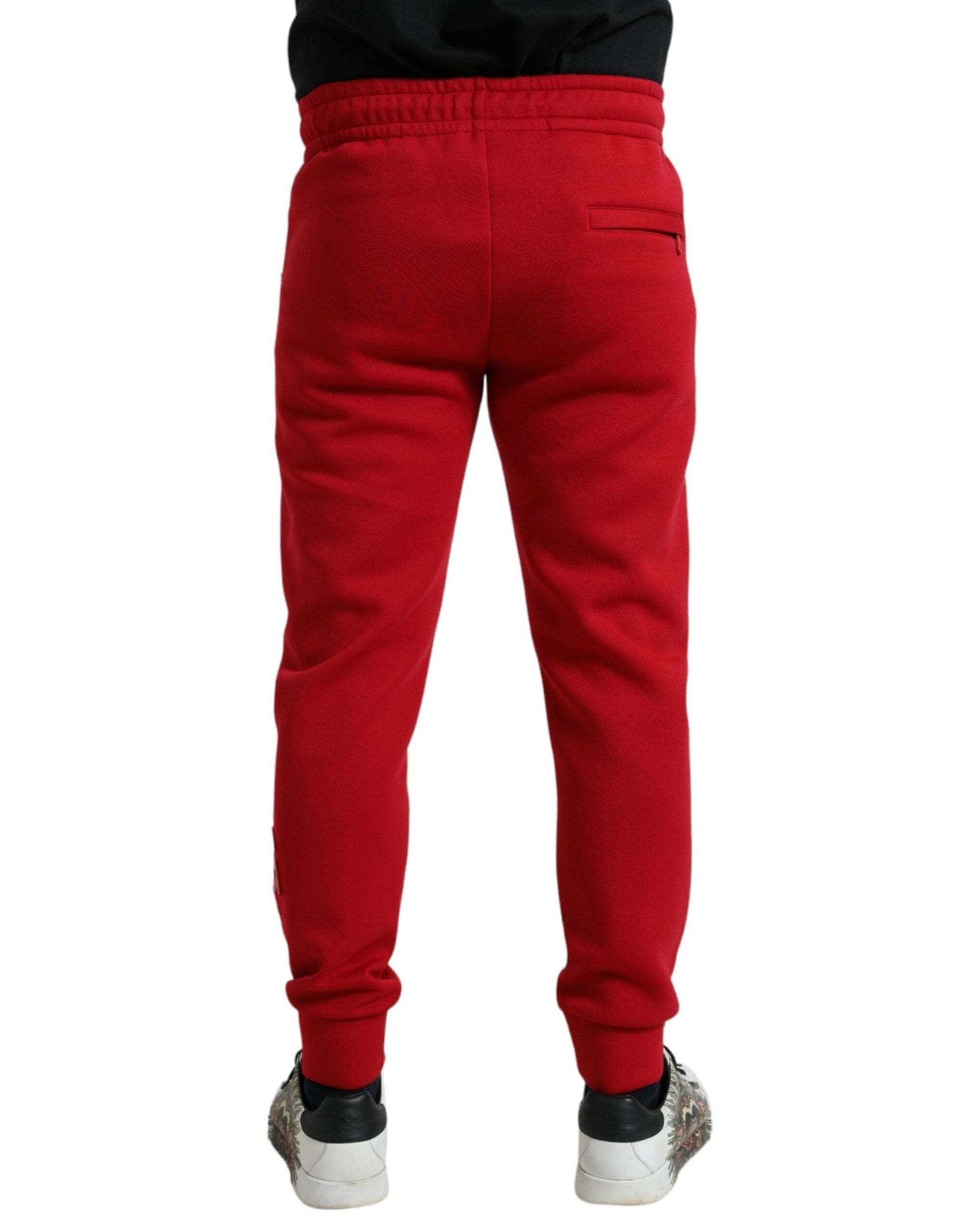 Dolce & Gabbana Red Cotton Blend Skinny Jogger Pants -   -  Dolce & Gabbana.