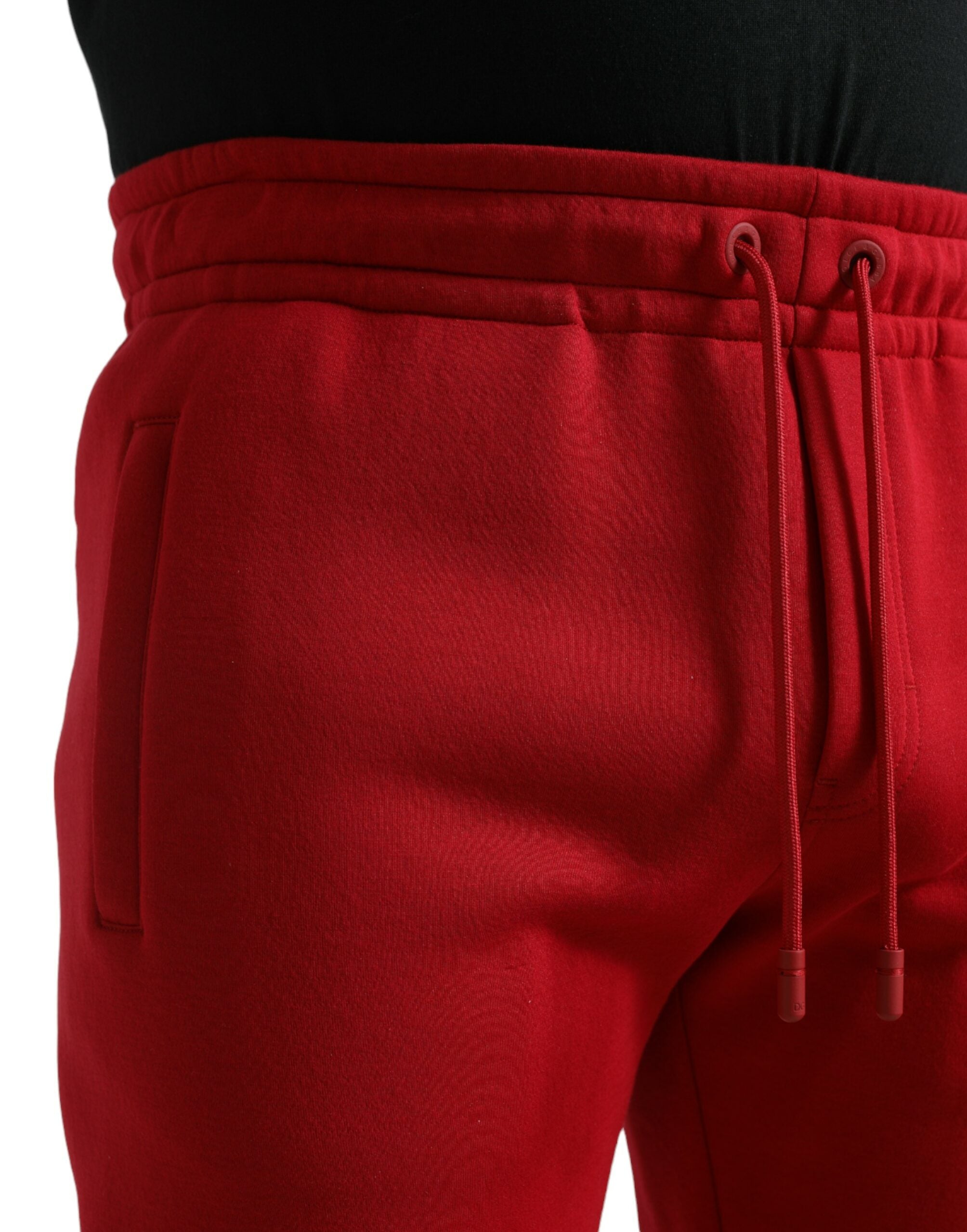 Dolce & Gabbana Red Cotton Blend Skinny Jogger Pants -   -  Dolce & Gabbana.