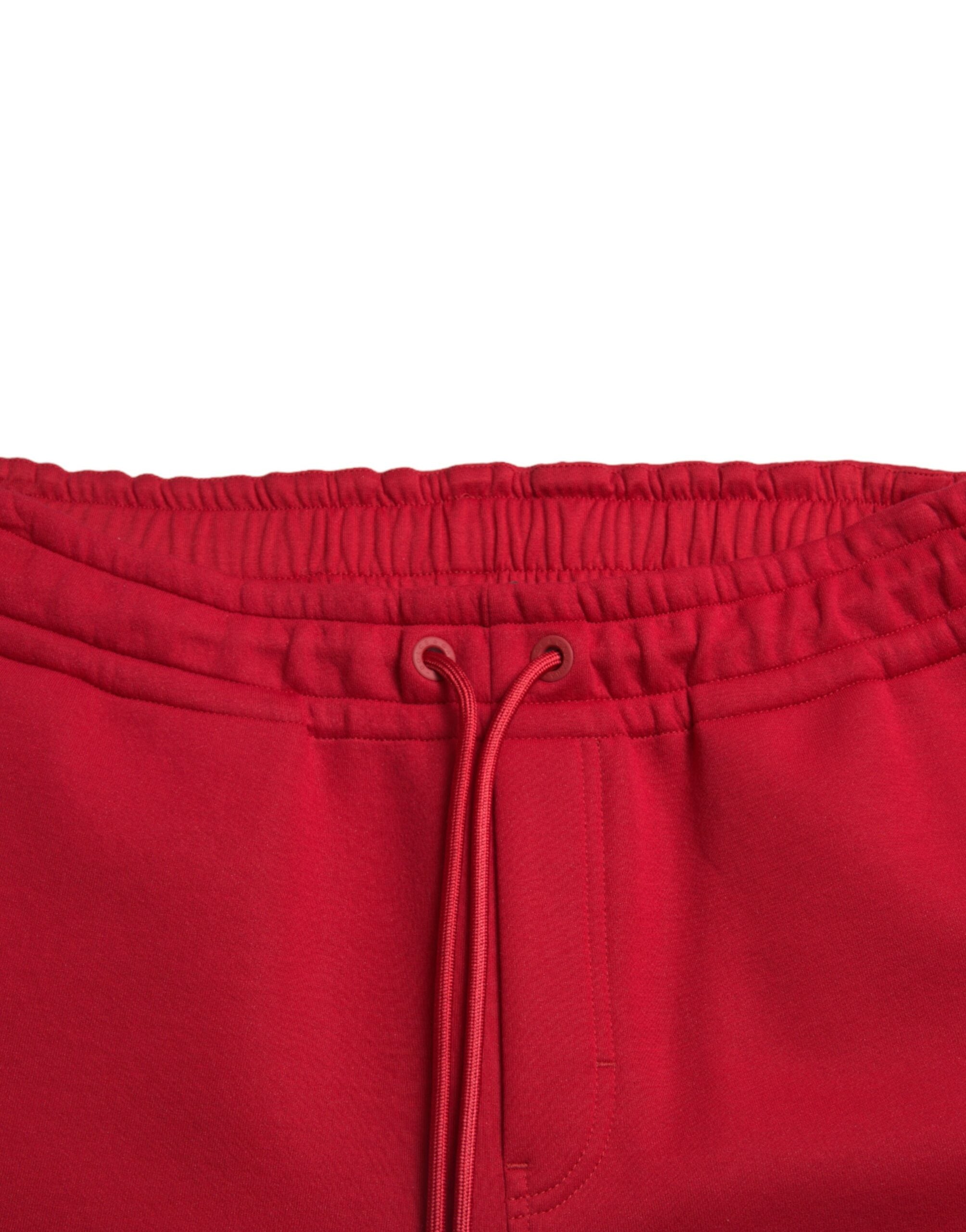 Dolce & Gabbana Red Cotton Blend Skinny Jogger Pants -   -  Dolce & Gabbana.