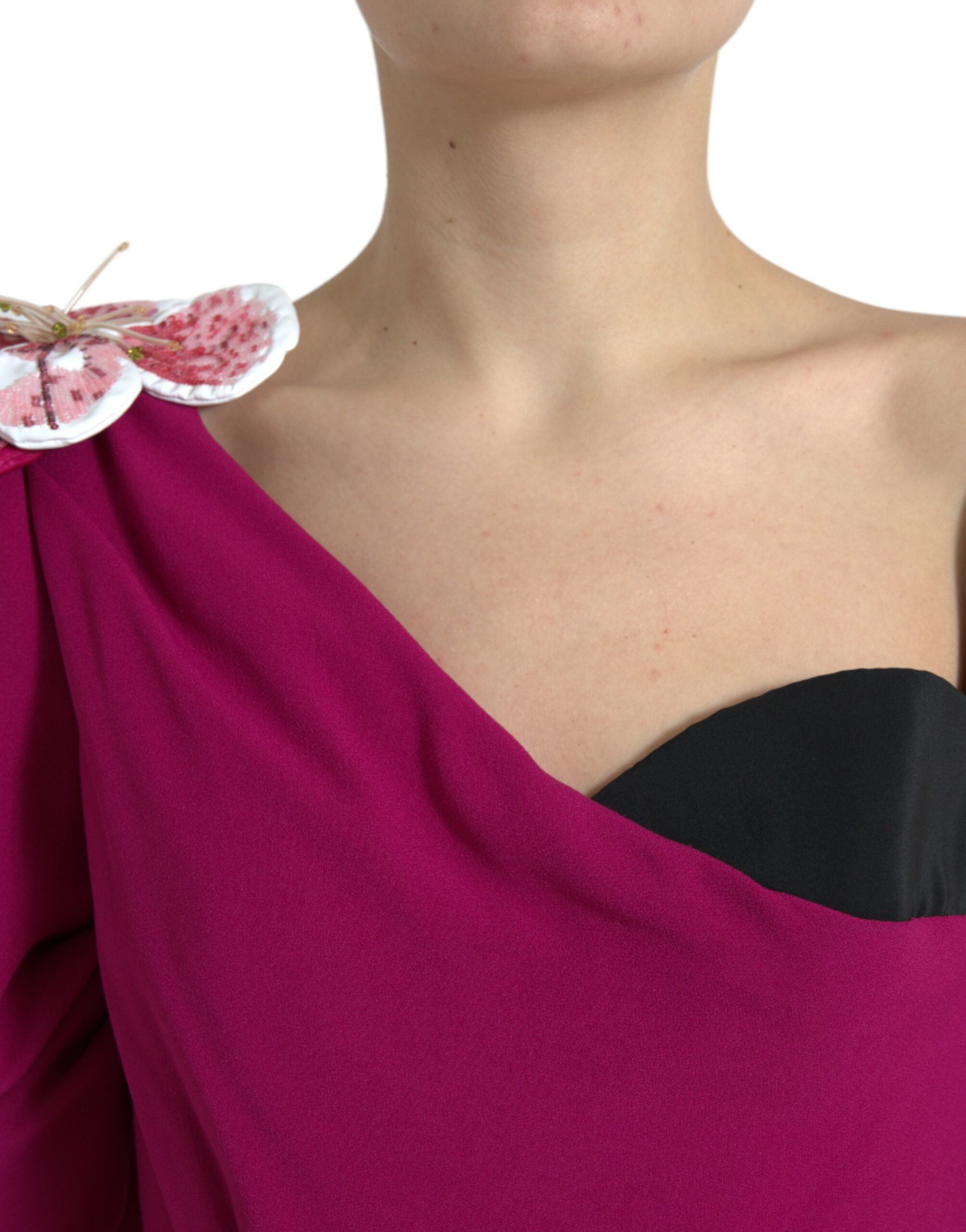 Dolce & Gabbana Purple Flower Embellished One Shoulder Dress -   -  Dolce & Gabbana.