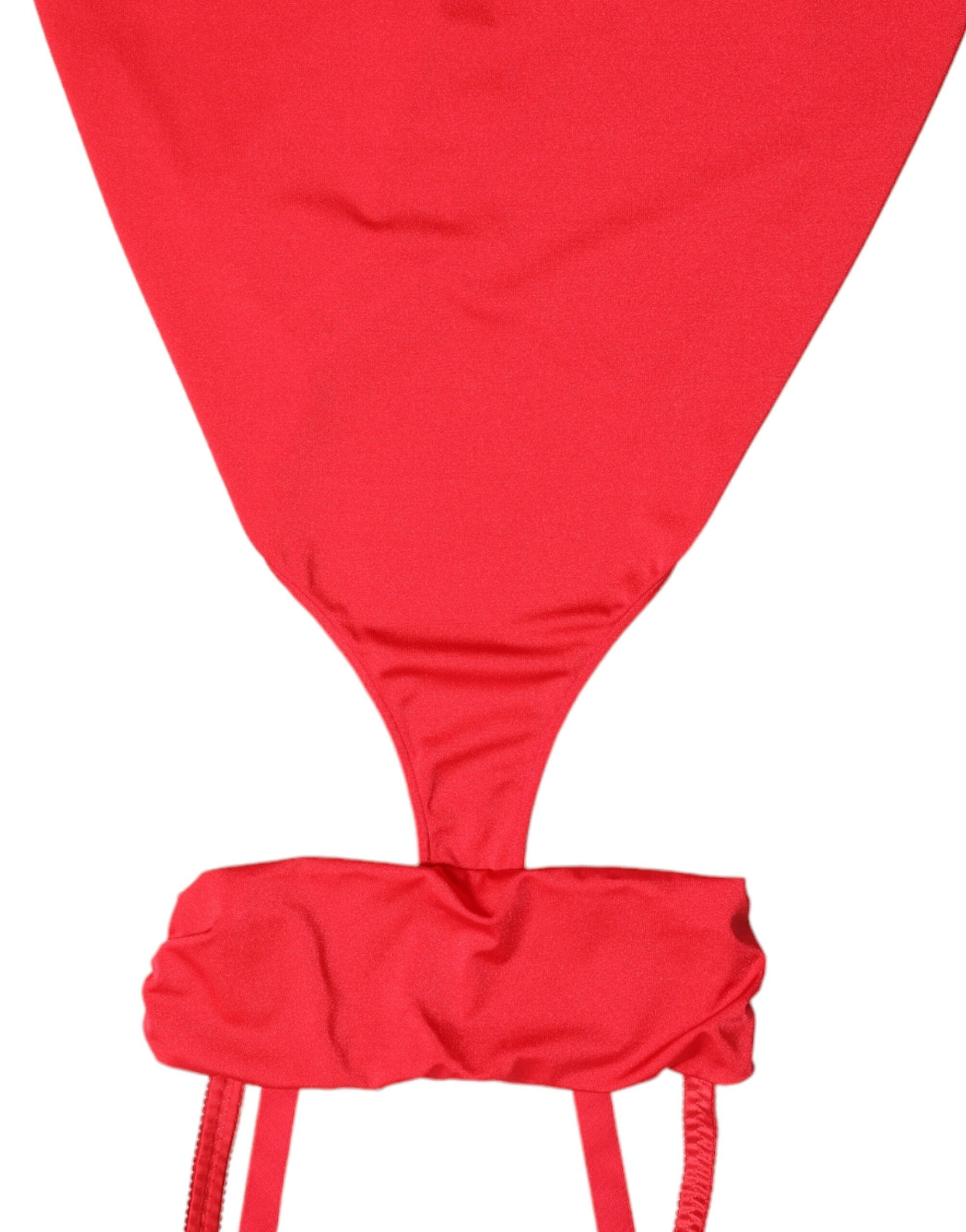 Dolce & Gabbana Red Cutout Nylon Sheath Sleeveless Mini Dress -   -  Dolce & Gabbana.