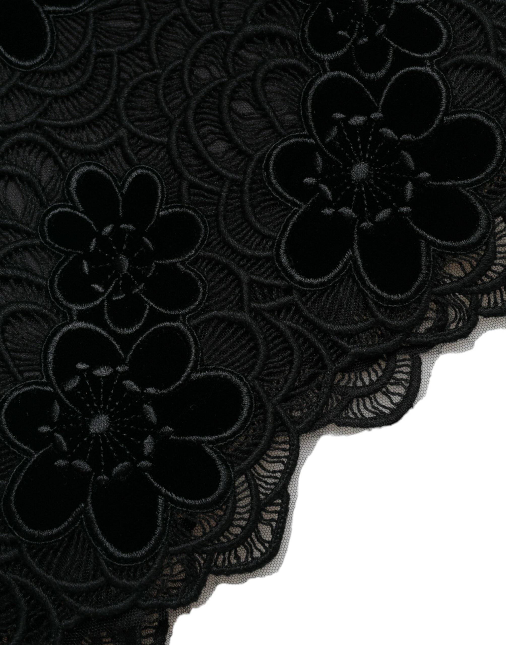 Dolce & Gabbana Black Floral Lace Cotton Bodycon Dress -   -  Dolce & Gabbana.