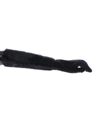 Dolce & Gabbana Black Lace Wool Lambskin Fur Elbow Gloves -   -  Dolce & Gabbana.