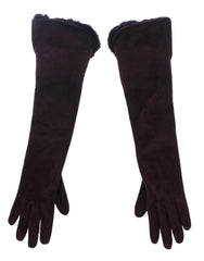 Dolce & Gabbana Purple Mink Fur Goatskin Suede Leather Gloves -   -  Dolce & Gabbana.