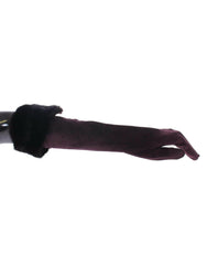 Dolce & Gabbana Purple Mink Fur Goatskin Suede Leather Gloves -   -  Dolce & Gabbana.