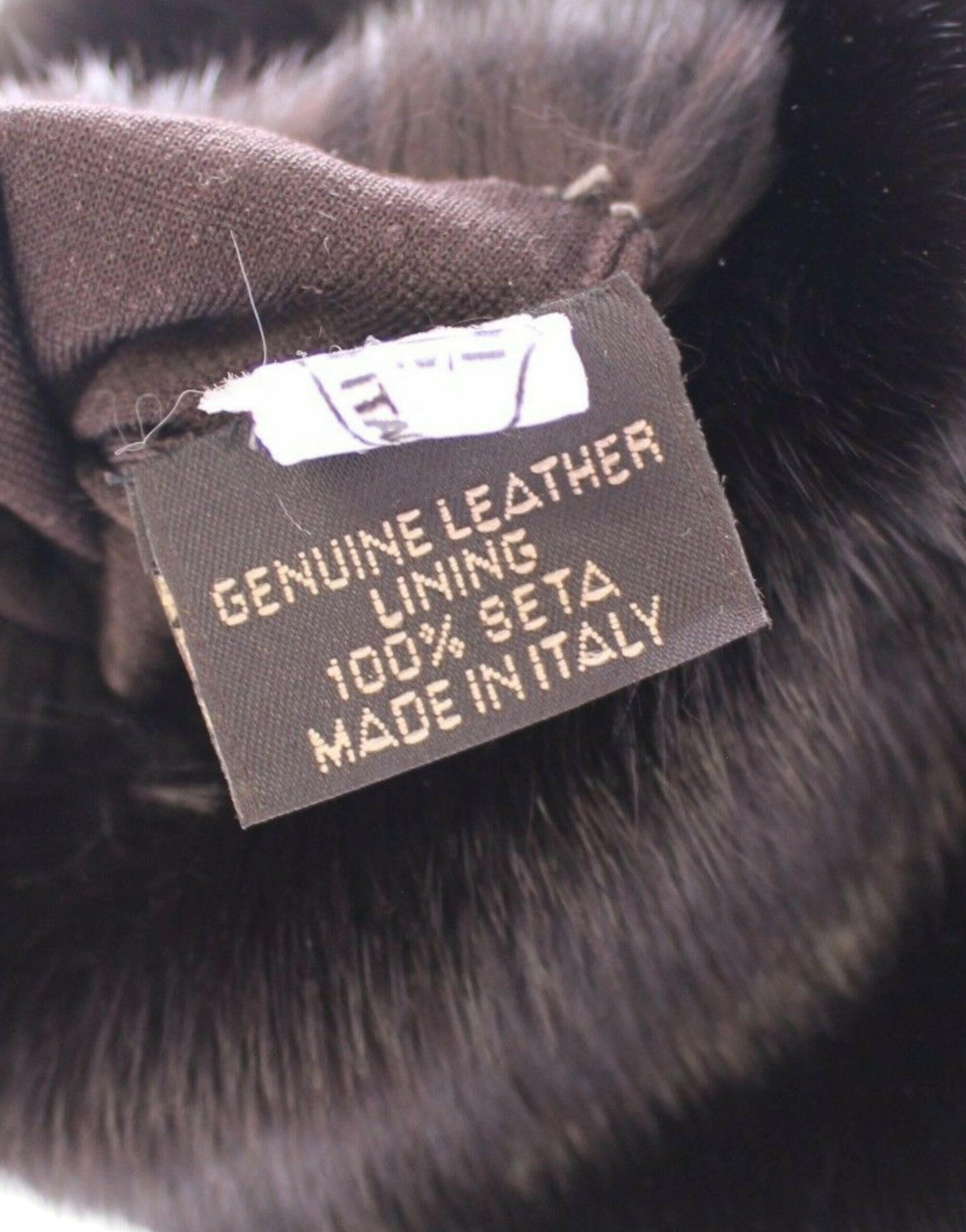 Dolce & Gabbana Purple Mink Fur Goatskin Suede Leather Gloves -   -  Dolce & Gabbana.
