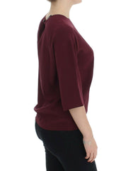 Dolce & Gabbana Red 3/4 sleeve silk blouse -   -  Dolce & Gabbana.