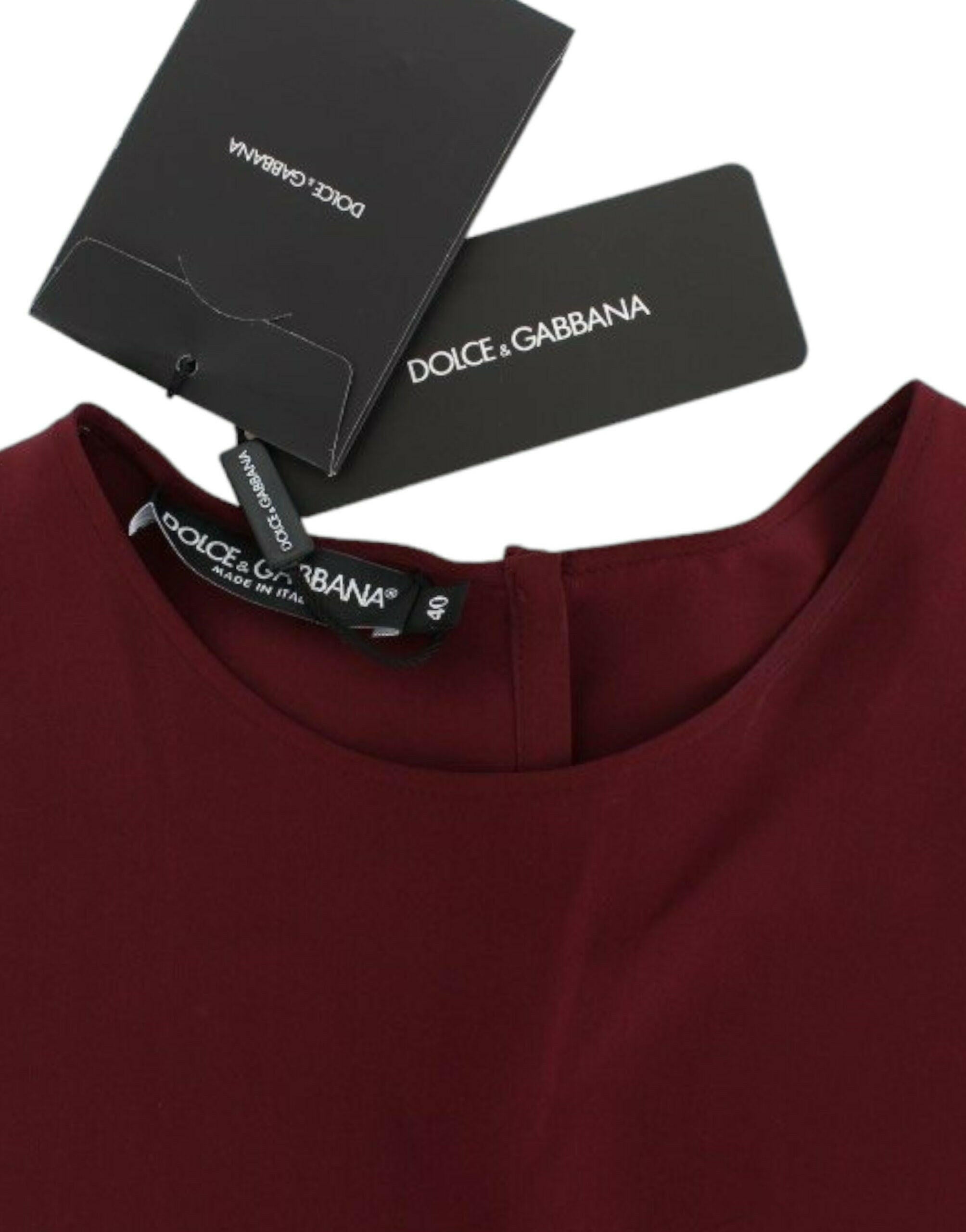 Dolce & Gabbana Red 3/4 sleeve silk blouse -   -  Dolce & Gabbana.
