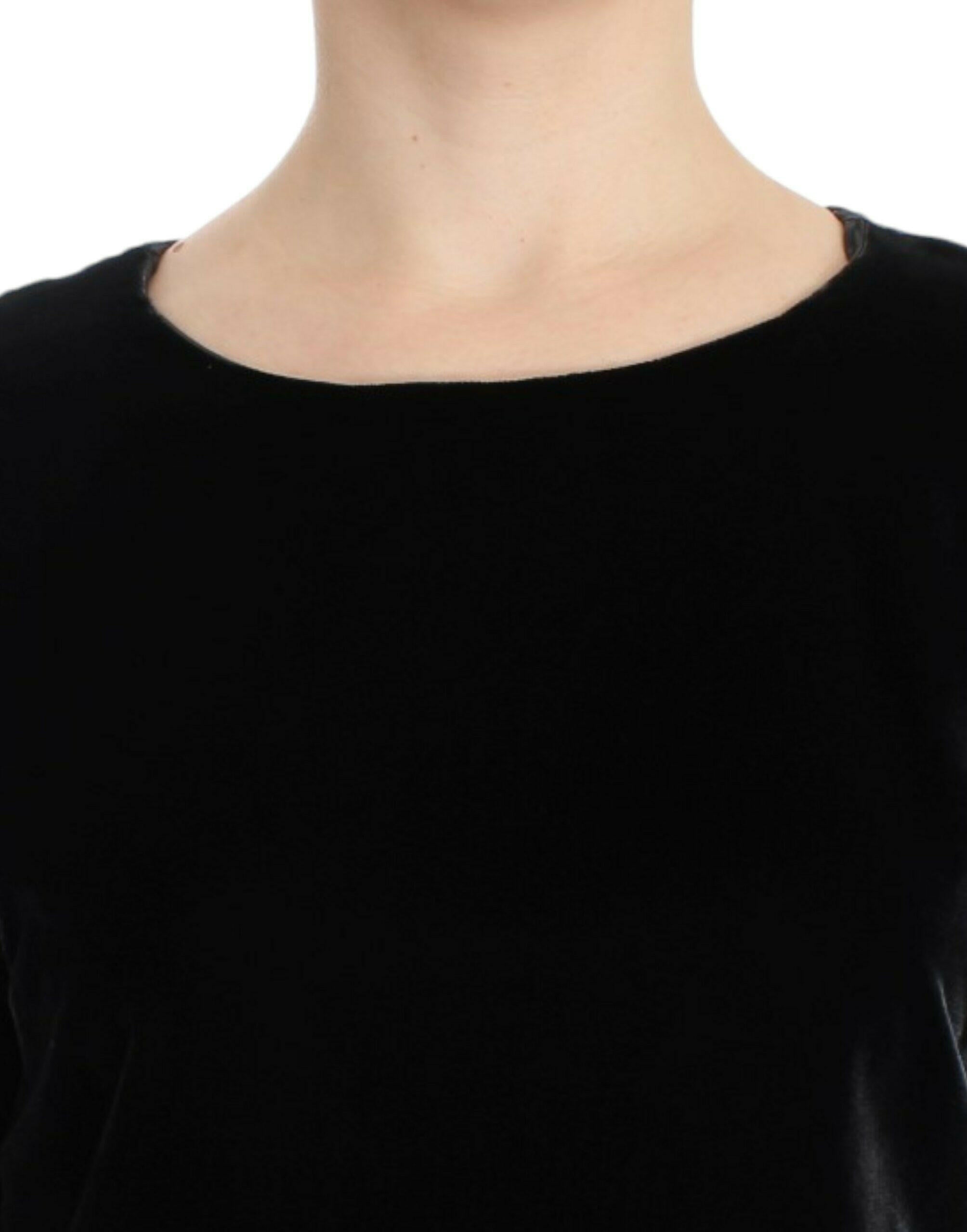 Dolce & Gabbana Black velvet shortsleeved blouse -   -  Dolce & Gabbana.