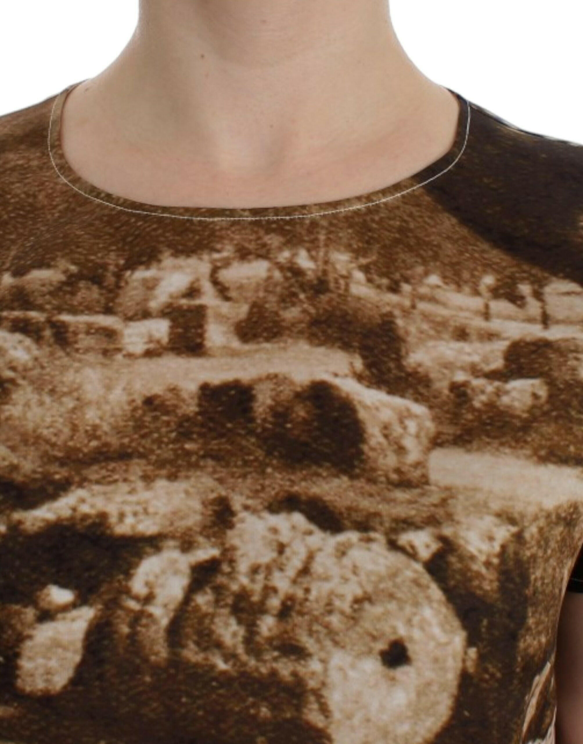 Dolce & Gabbana Brown Taormina silk blouse -   -  Dolce & Gabbana.