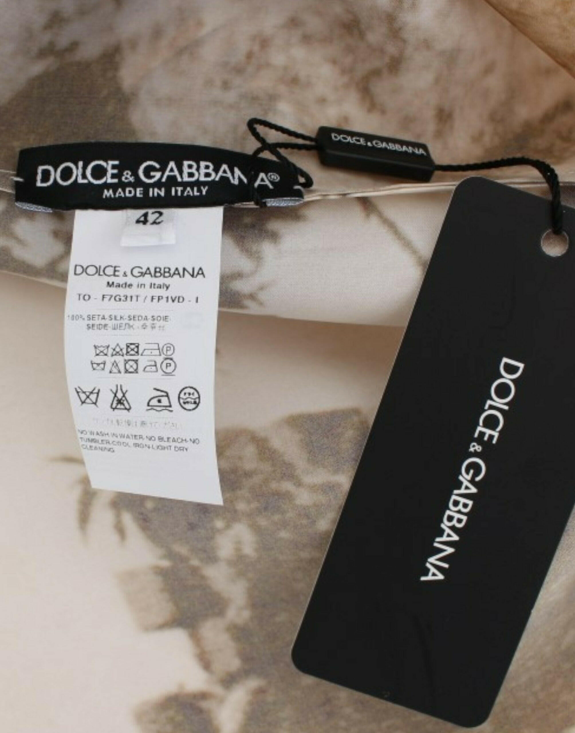 Dolce & Gabbana Brown Taormina silk blouse -   -  Dolce & Gabbana.