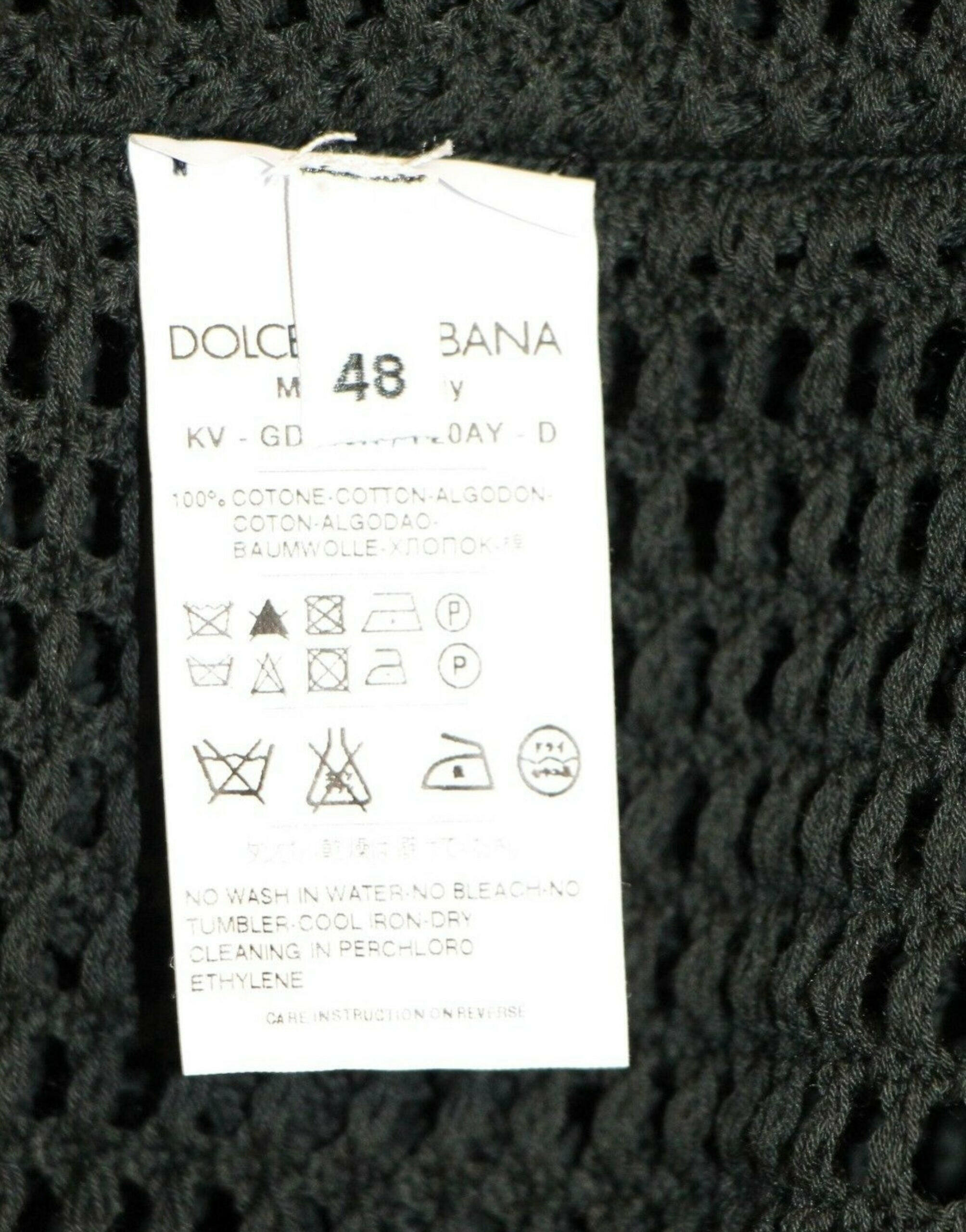 Dolce & Gabbana Dark Green Runway Netz Pullover Netted Sweater -   -  Dolce & Gabbana.