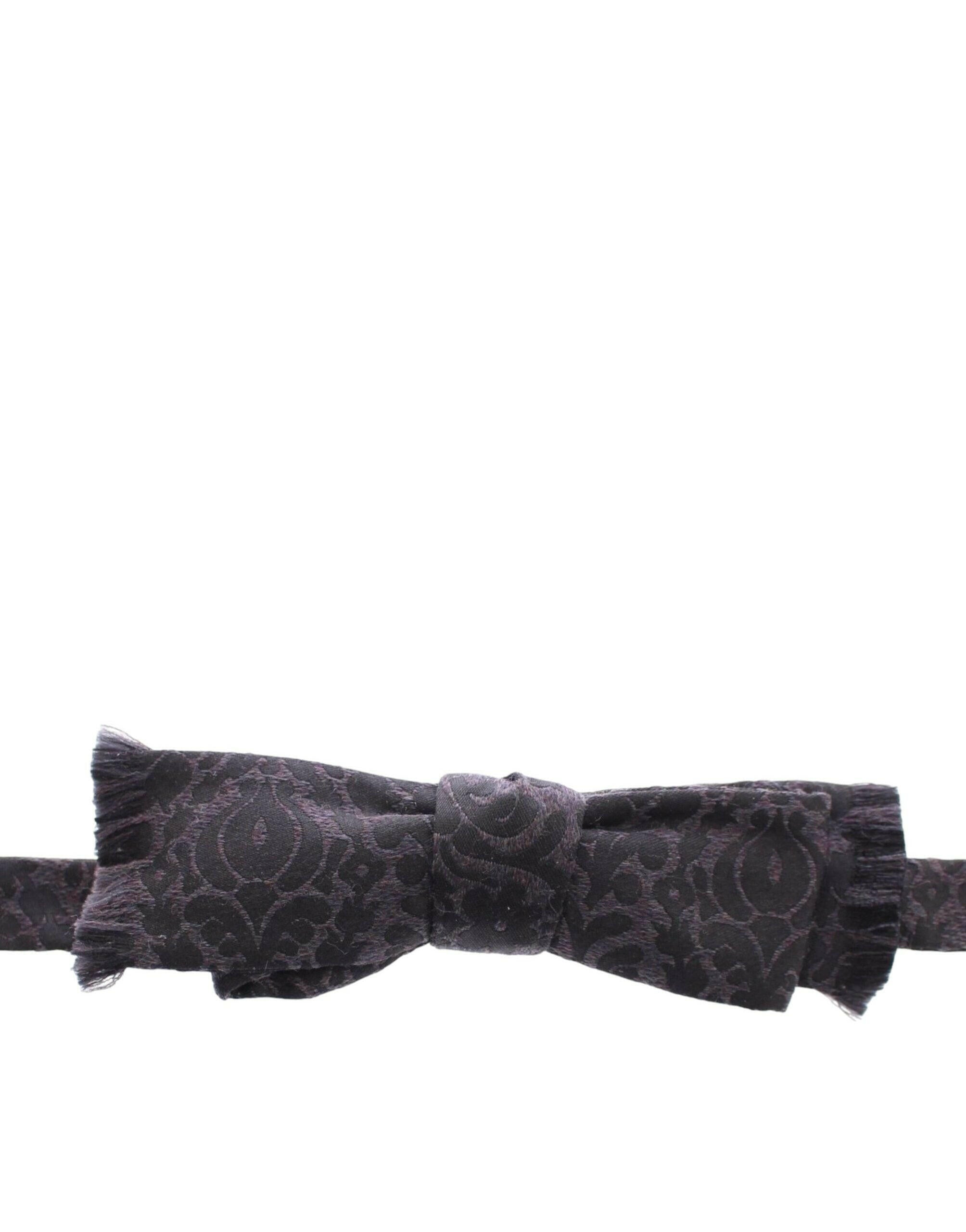 Dolce & Gabbana Gray Black Wool Bow Tie -  Men´s Belts -  Dolce & Gabbana.