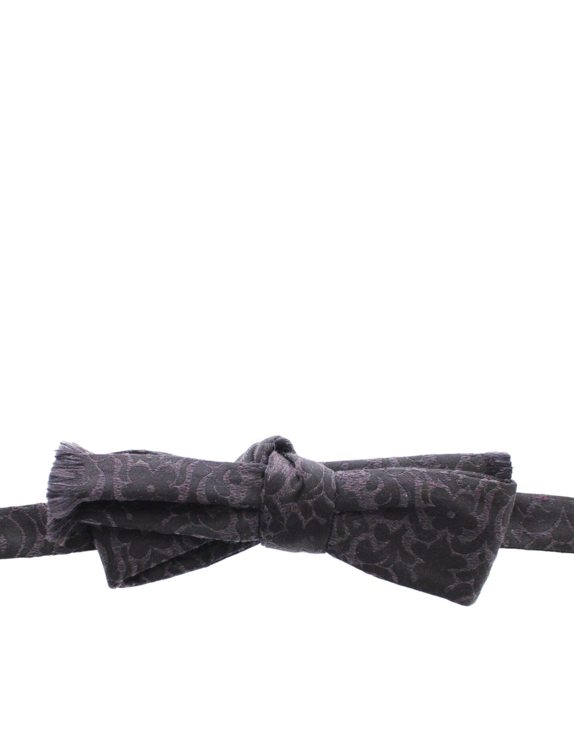 Dolce & Gabbana Gray Black Wool Bow Tie -  Men´s Belts -  Dolce & Gabbana.