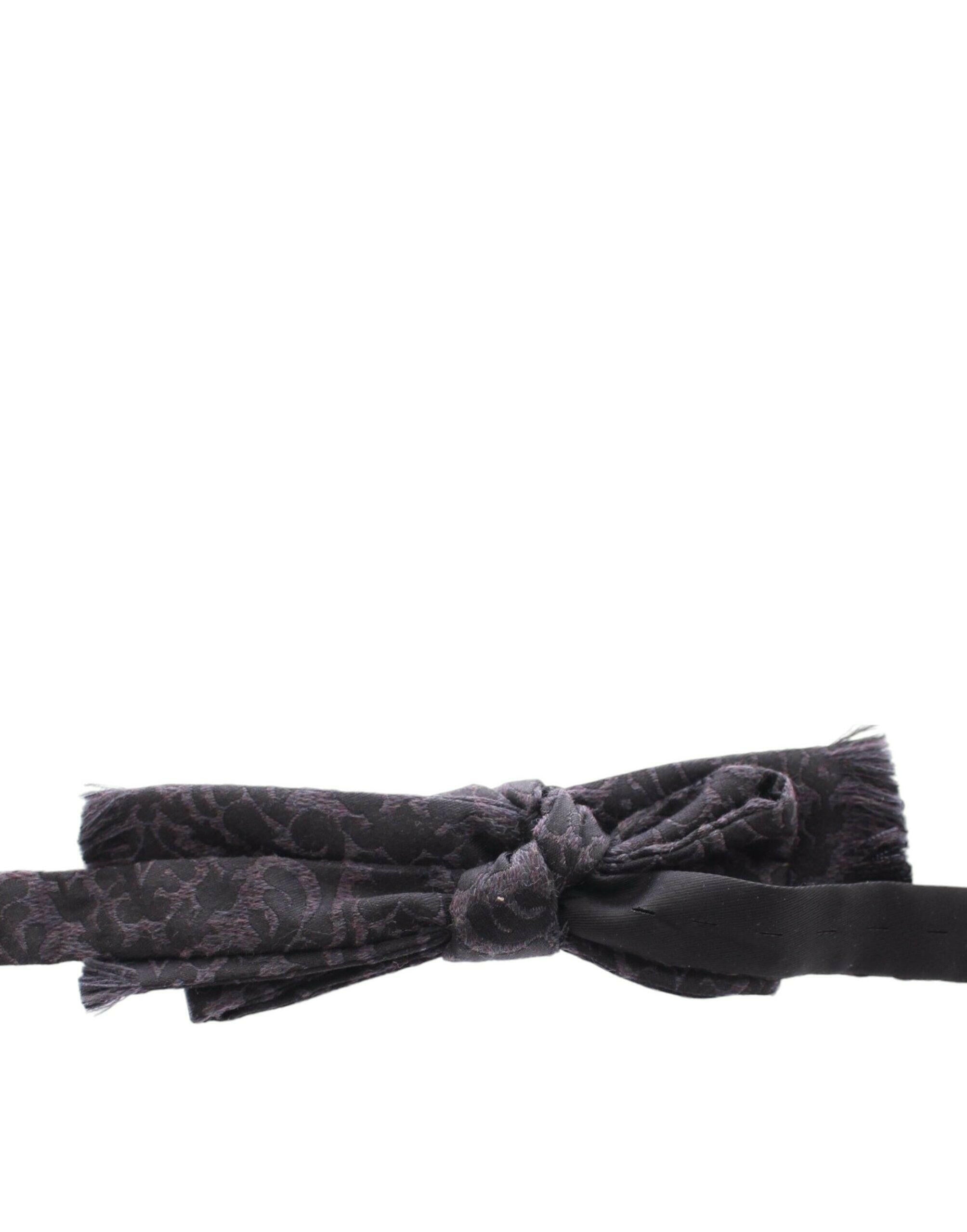 Dolce & Gabbana Gray Black Wool Bow Tie -  Men´s Belts -  Dolce & Gabbana.