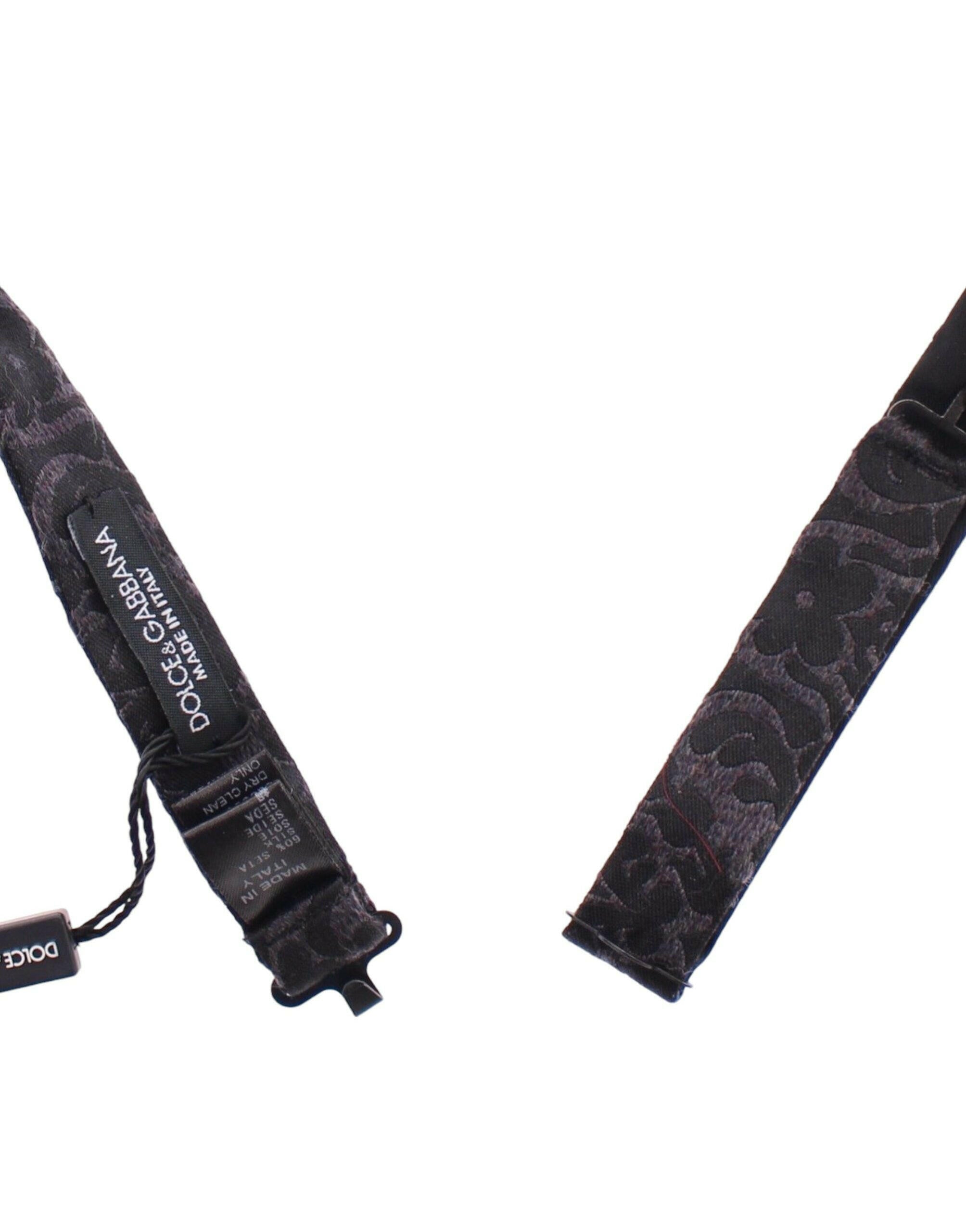 Dolce & Gabbana Gray Black Wool Bow Tie -  Men´s Belts -  Dolce & Gabbana.