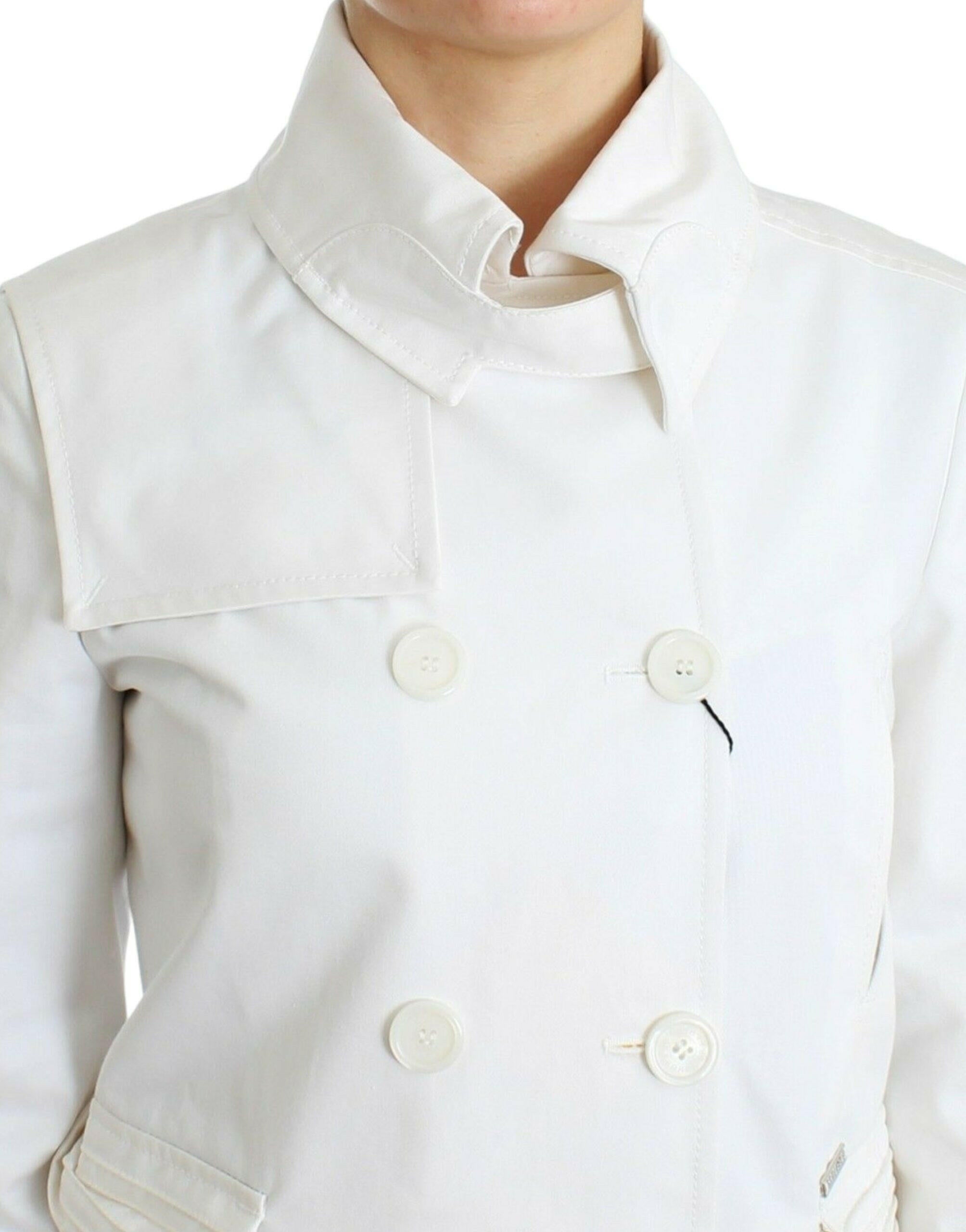 GF Ferre White Double Breasted Jacket Coat Blazer -   -  GF Ferre.