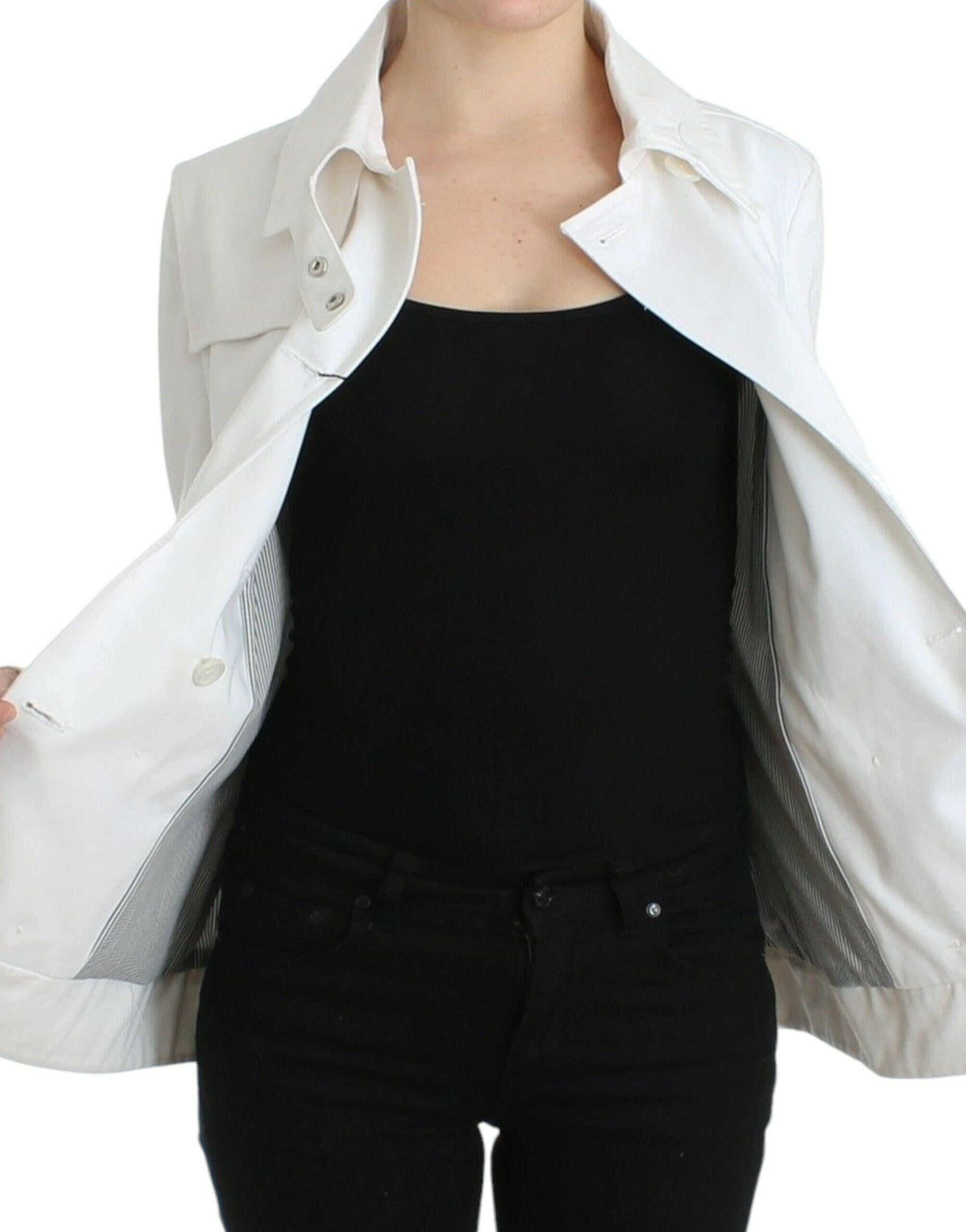 GF Ferre White Double Breasted Jacket Coat Blazer -   -  GF Ferre.